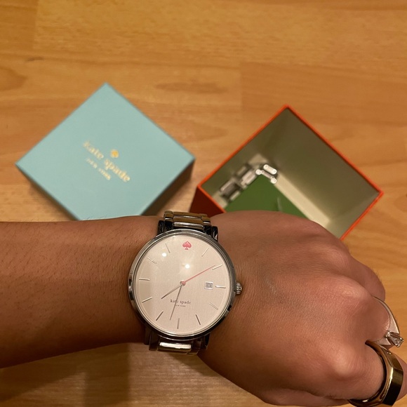 Kate ♠️ Spade Silver Gramercy Watch - Picture 3 of 4
